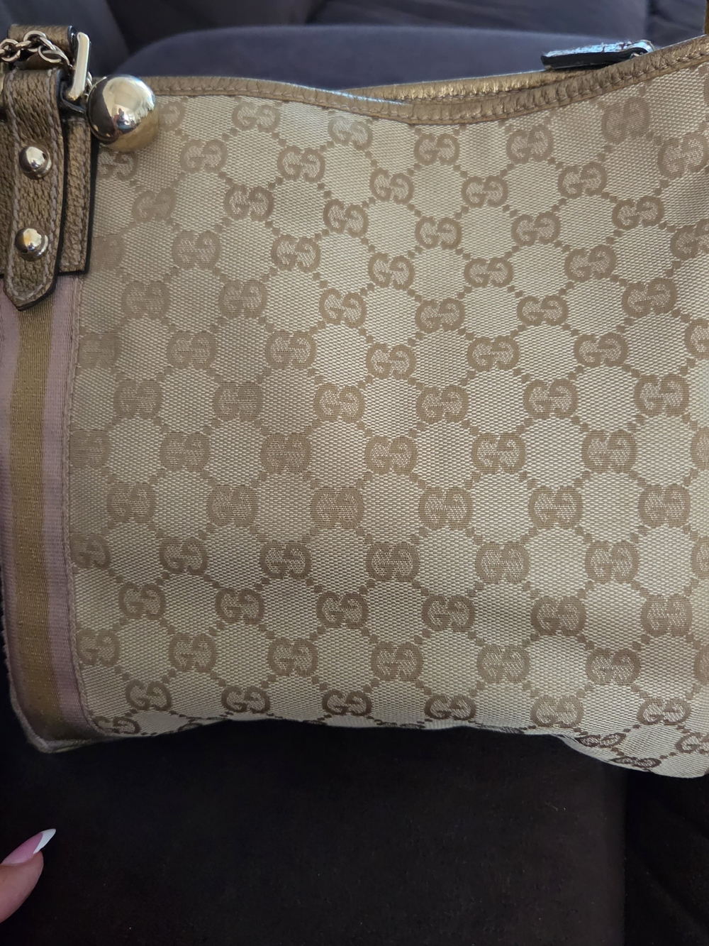 Gucci Beige GG Canvas Crossbody Bag - Picture 2 of 9